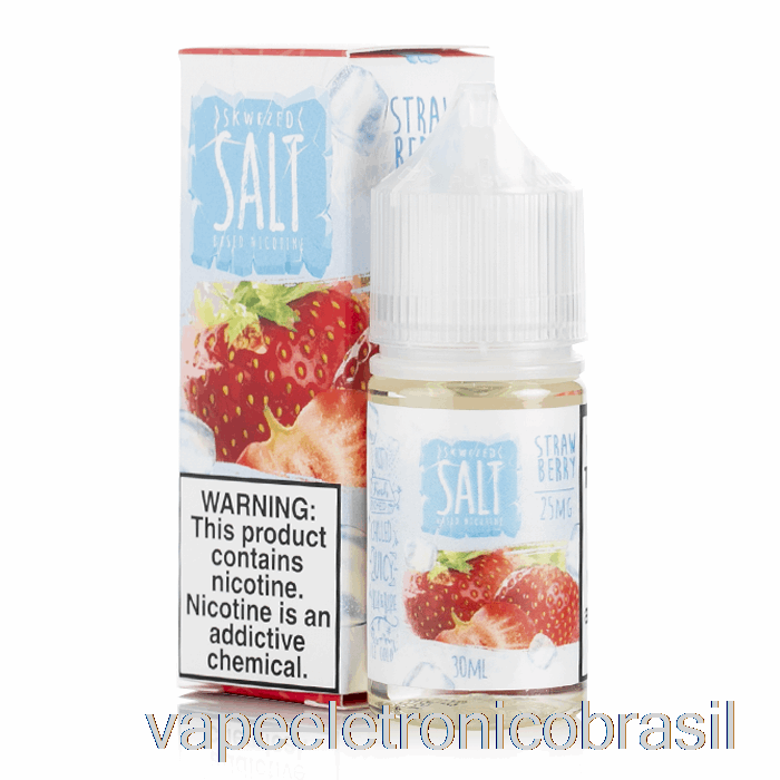 Vape Vaporesso Ice Morango - E-líquido Com Sal Skwezed - 30ml 25mg